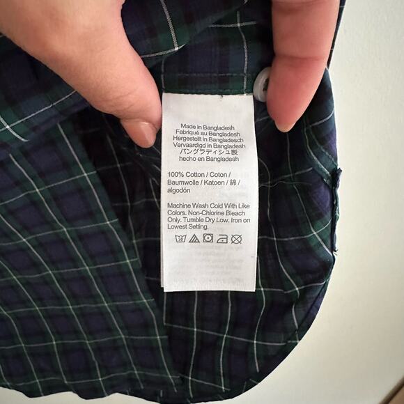 NWT J. Crew Slim-fit Ludlow Premium Fine Cotton Dress Shirt Plaid Blue 15/33 - Picture 4 of 10